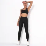 Bustieră sport damă material elastic Negru – FITINT 252 2025 28