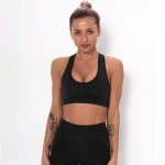 Bustieră sport damă material elastic Negru – FITINT 252 2025 16