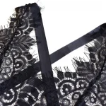 Camasa de noapte cu dantela FITINT Neglijeu Negru 254 2025 8