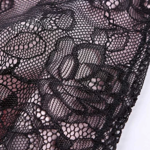 Camasa de noapte satin FITINT Neglijeu cu dantela Roz 2023 4