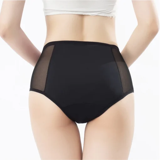 Chiloti menstruali impermeabili FITINT reutilizabili cu absorbtie rapida Negru 2023 6