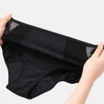 Chiloti menstruali impermeabili FITINT reutilizabili cu absorbtie rapida Negru 2024 21