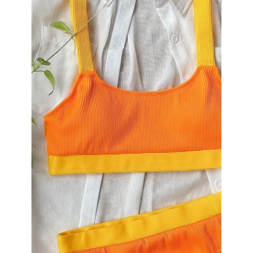 Costum de baie 2 piese portocaliu FITINT Ava 2023 6