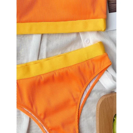 Costum de baie 2 piese portocaliu FITINT Ava 2023 5