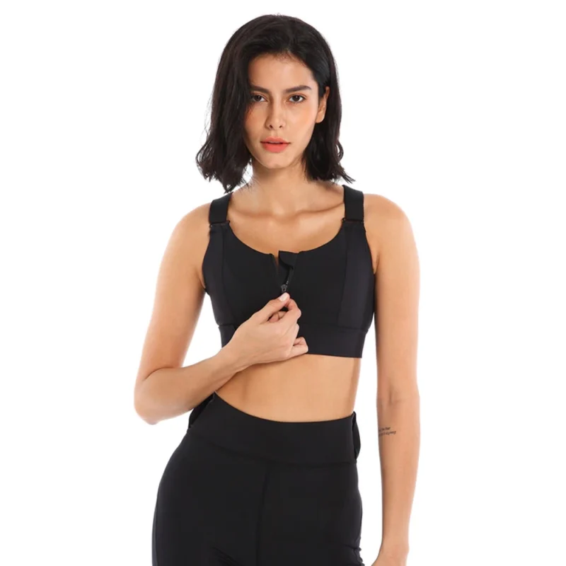 Bustieră sport damă material elastic Negru – FITINT 309 2025 10