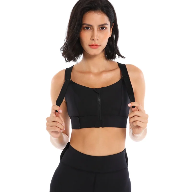 Bustieră sport damă material elastic Negru – FITINT 309 2025 1