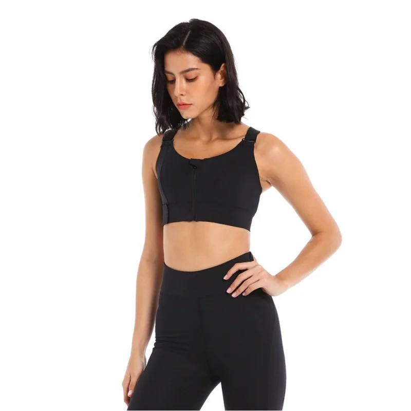 Bustieră sport damă material elastic Negru – FITINT 309 2025 9