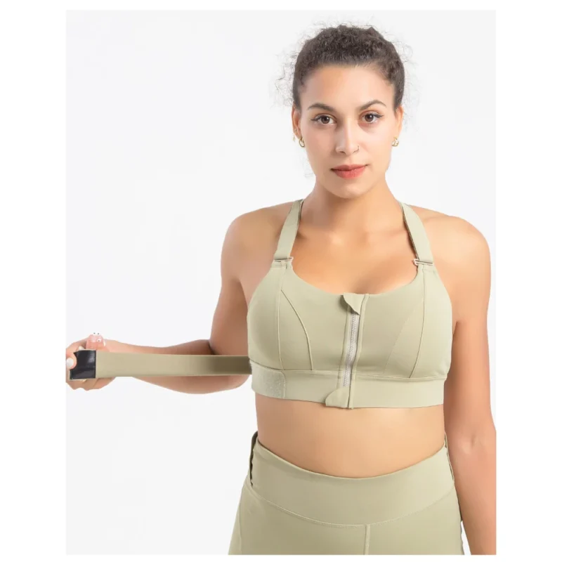 Bustieră sport damă material elastic Verde – FITINT 310 2025 3