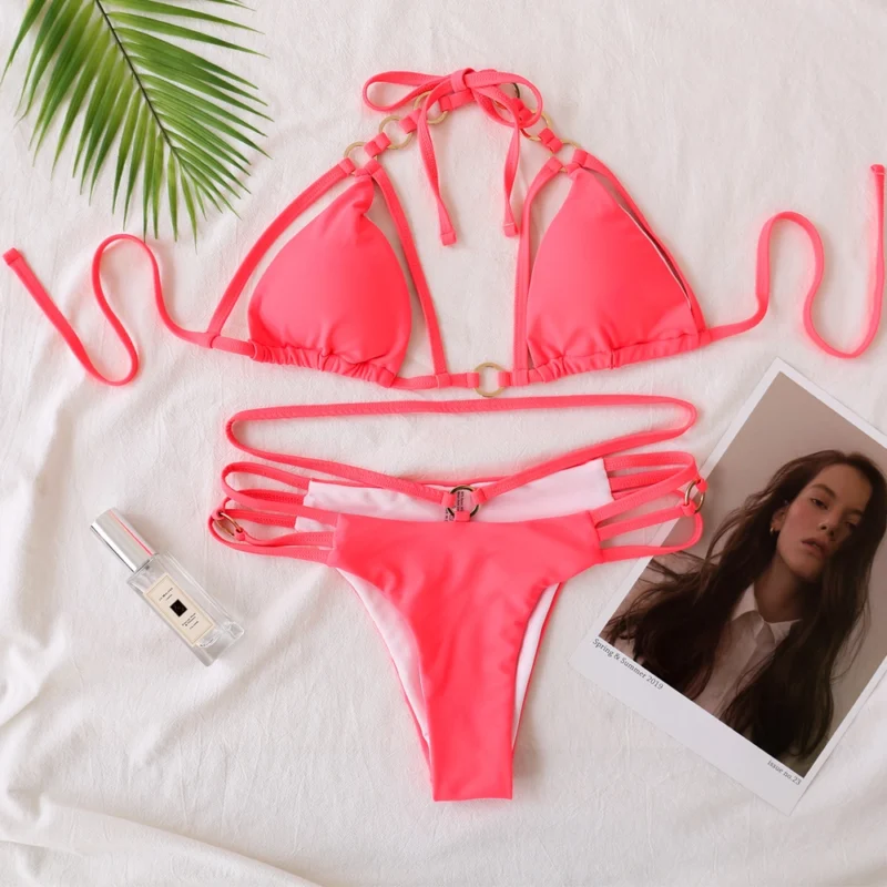 Costum de baie damă 2 piese Roz – FITINT 299 2025 2