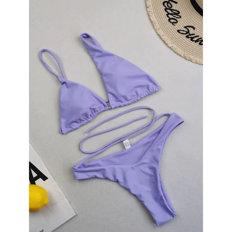Costum de baie damă talie înaltă Mov – FITINT 298 2025 5