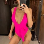 Costum de baie damă întreg Roz – FITINT 290 2025 6