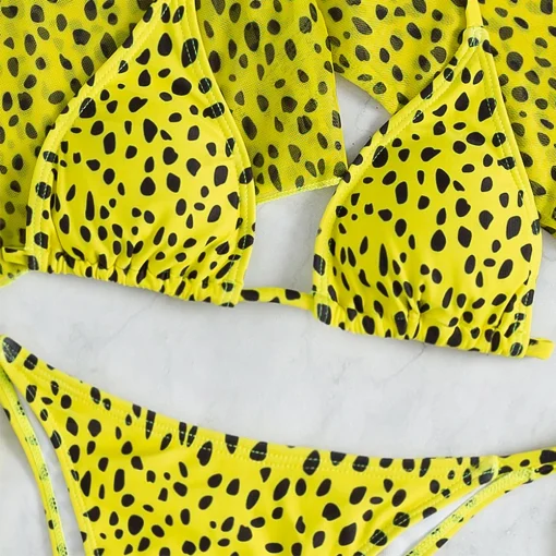 Costum de baie Leopard Print 3 piese FITINT Nola