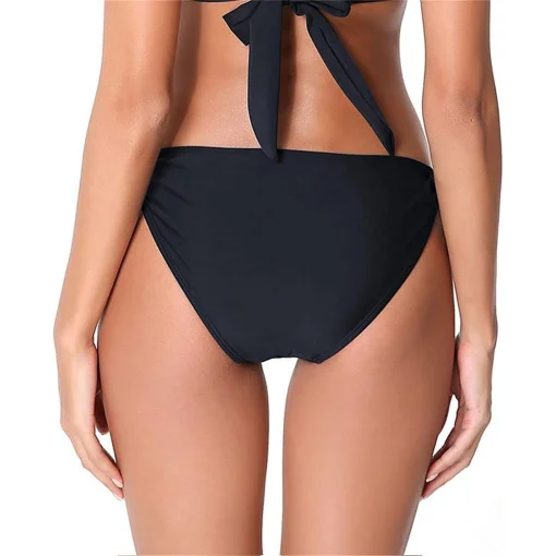 Slip costum de baie Bikini FITINT cu prindere laterala Negru 306 2023 6