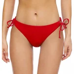 Slip costum de baie Bikini FITINT cu prindere laterala Rosu 307 2024 15