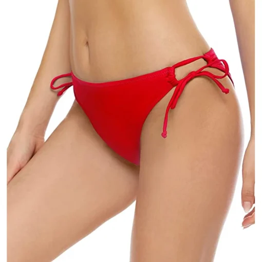 Slip costum de baie Bikini FITINT cu prindere laterala Rosu 307 2023 6