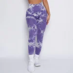 Colanti cu push up FITINT Dusk Tie Dye talie inalta Mov 2024 29