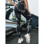 Colanți sport damă push-up talie înaltă Negru – FITINT 323 2025 18