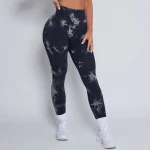 Colanți sport damă push-up talie înaltă Negru – FITINT 323 2025 16