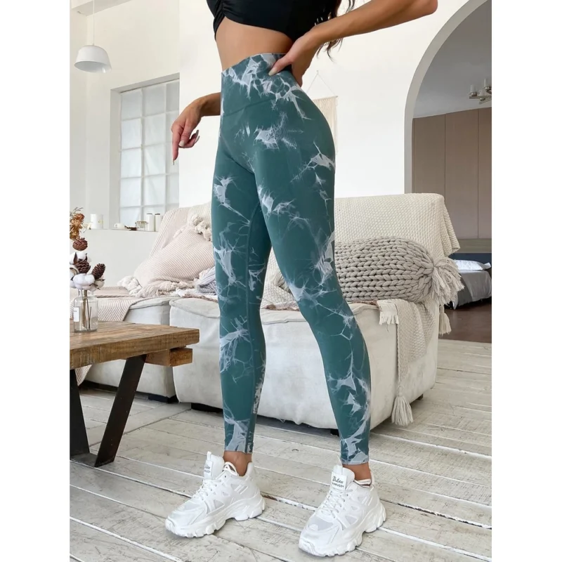 Colanți sport damă push-up talie înaltă Verde – FITINT 324 2025 3