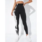 Colanți sport damă fără cusături push-up talie înaltă Negru – FITINT 327 2025 35