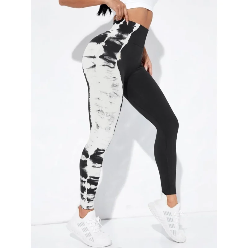 Colanți sport damă fără cusături push-up talie înaltă Negru – FITINT 327 2025 8