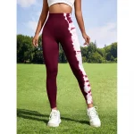 Colanți sport damă fără cusături push-up talie înaltă Rosu – FITINT 328 2025 15