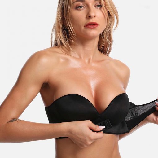 Sutien fara bretele FITINT cu push up Negru 134 2023 2