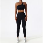 Bustieră sport damă push-up material elastic Negru – FITINT 349 2025 10