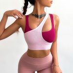 Bustieră sport damă push-up material elastic Roz – FITINT 375 2025 13