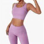 Bustieră sport damă push-up material elastic Mov – FITINT 380 2025 12