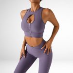 Bustieră sport damă push-up material elastic Mov – FITINT 347 2025 6