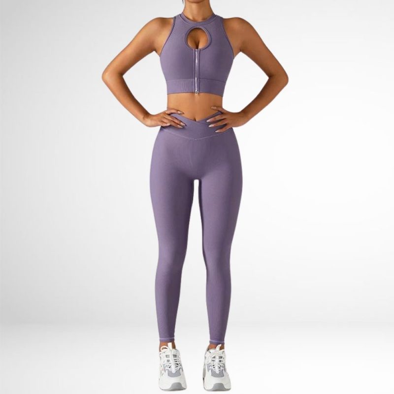 Bustieră sport damă push-up material elastic Mov – FITINT 347 2025 4