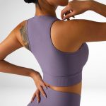 Bustieră sport damă push-up material elastic Mov – FITINT 347 2025 8