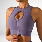 Bustieră sport damă push-up material elastic Mov – FITINT 347 2025 10