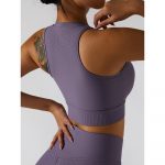 Bustiera sport cu fermoar FITINT Alana push up Mov 2023 17