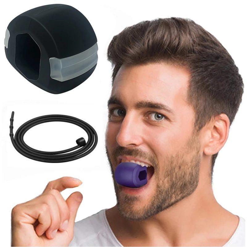 Guma pentru maxilar - Accesoriu pentru muschii faciali Silicon Gri 2025 3