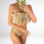 Costum de baie damă cu burete 2 piese Bej – FITINT 385 2025 11