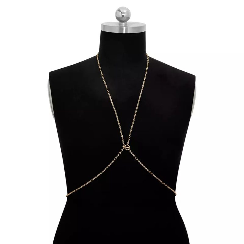 Body chain lung - lant de corp 356 damă Auriu argintiu FITINT 356 2025 6