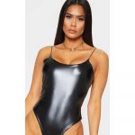 Body sexy din piele ecologica FITINT cu decolteu rotund Negru 390 2024 18