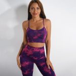 Colanti push up FITINT Mist Tie Dye fara cusaturi Mov 2024 21