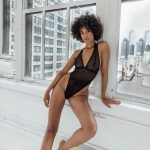 Lenjerie sexy tip body FITINT Donna cu hamuri Negru 2023 17