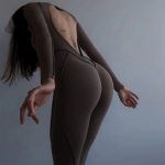 Salopeta dama mulata FITINT Motion cu spate decupat Maro 2023 19