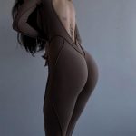 Salopeta dama mulata FITINT Motion cu spate decupat Maro 2023 23