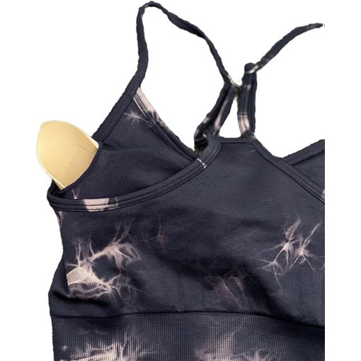 Bustiera sport cu push up FITINT Tie Dye Mist Negru 2023 2