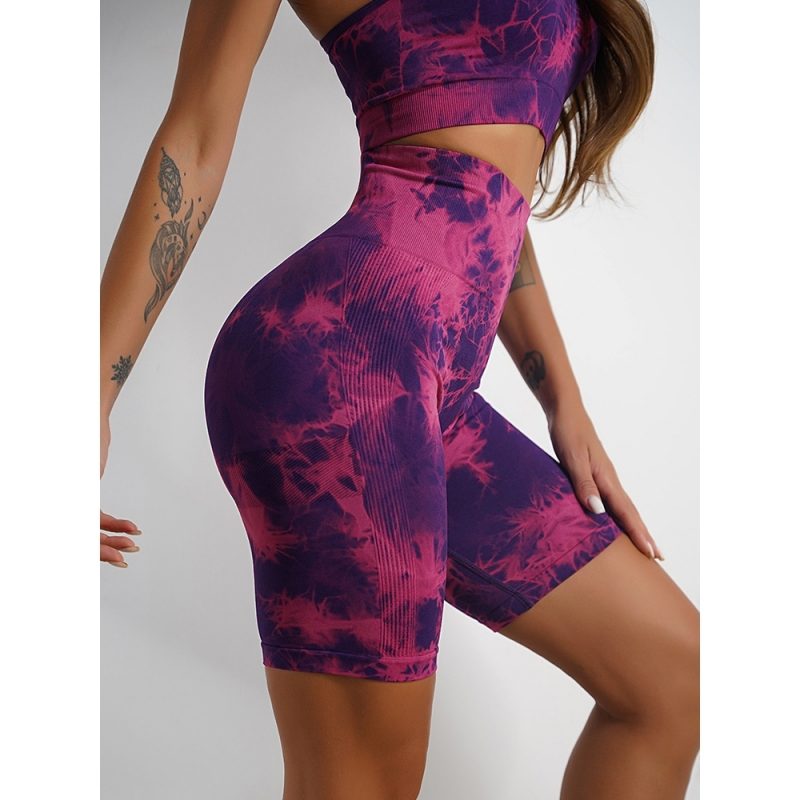 Colanți sport damă push-up talie înaltă Mov – FITINT 216 2025 3