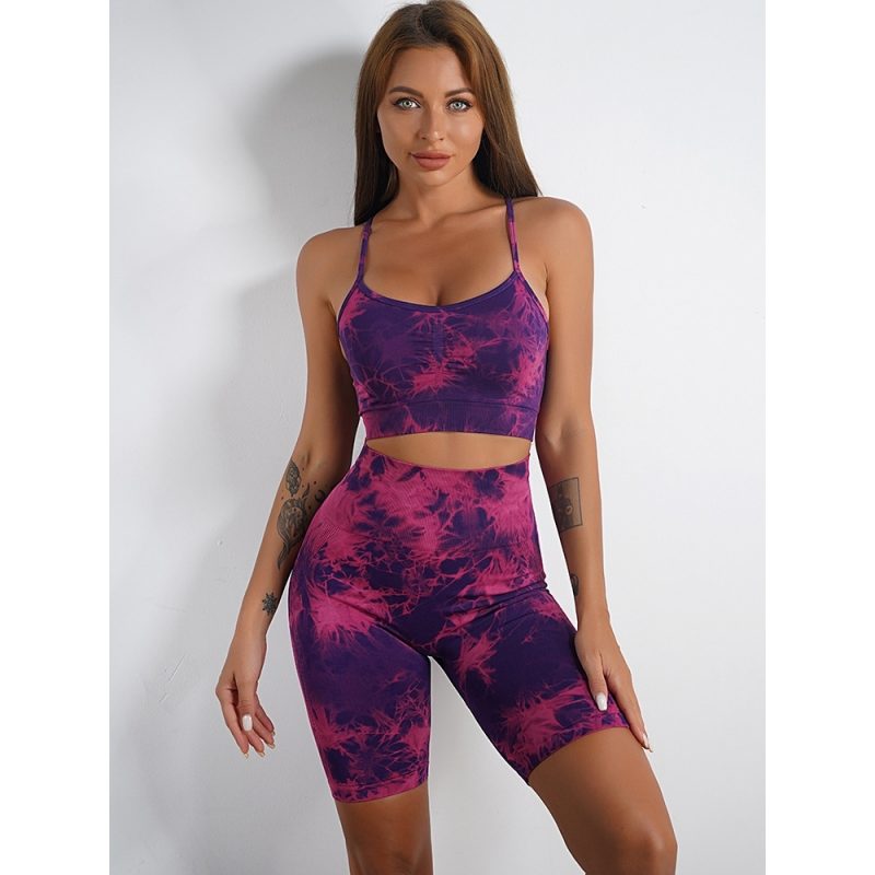 Colanți sport damă push-up talie înaltă Mov – FITINT 216 2025 4