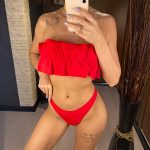 Costum de baie damă cu burete 2 piese Rosu – FITINT 157 2025 14