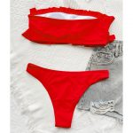 Costum de baie tip bandeau FITINT Vibe 2 piese Rosu 2024 26