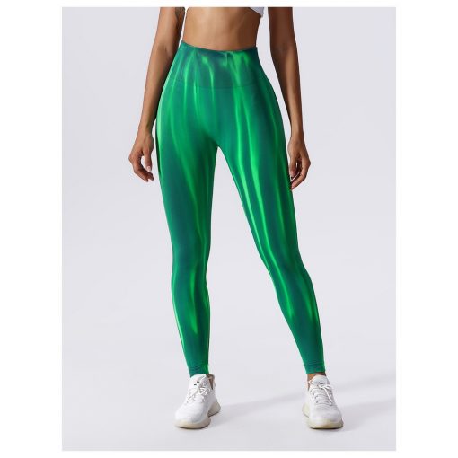 Colanti cu talie inalta FITINT Flame cu push up Verde 2023 2