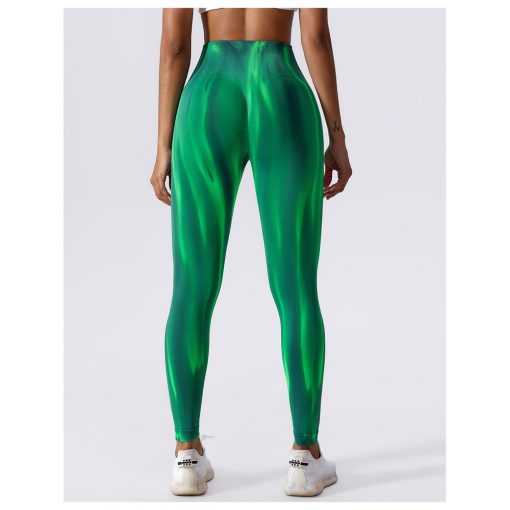 Colanti cu talie inalta FITINT Flame cu push up Verde 2023 4